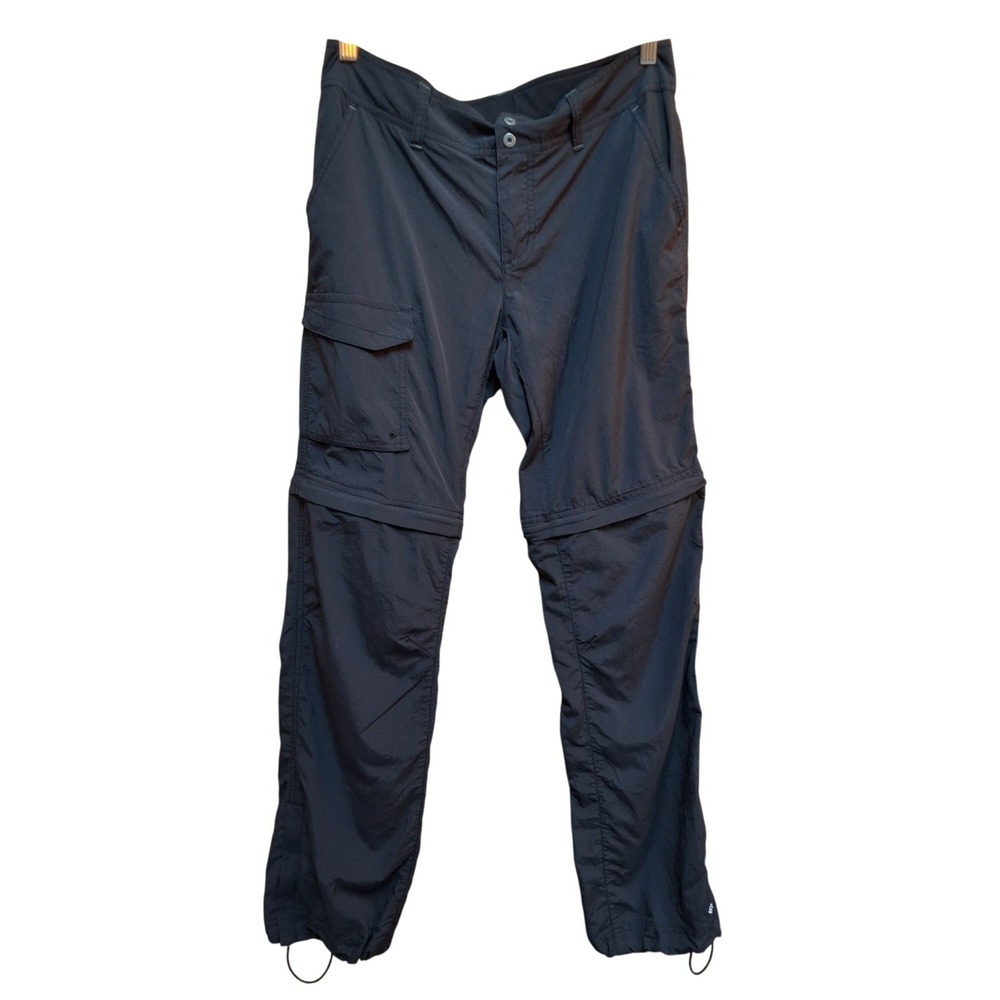 Columbia Omni-Shade Convertible Pants Size 8 Regular Black Lightweight Sun Prote